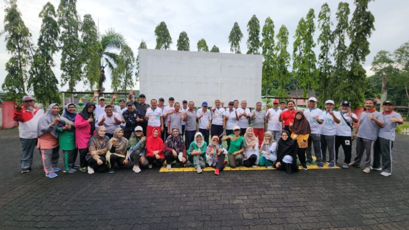 Telkom gelar senam sehat dalam peringati HUT ke-2. Foto;Ist