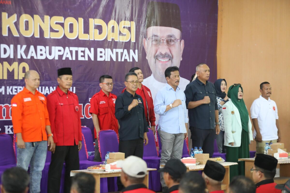 Ribuan kader dan simpatisan Bintan siap menangkan Rudi-Anur. Foto:Ist