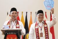 Pasangan calon (paslon) Gubernur dan wakil Gubernur Ansar Ahmad-Nyanyang Haris Pratamura memperoleh nomor urut 1, untuk Pilkada Serentak di Kepri, Senin (23/9/2024). Matapedia6.com/ Luci