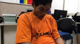 Muhammad Ali Rokan (33) pelaku penusukan pengemudi mobil Daihatsu Raize merah BP 1502 CR di jalan Sei Ladi Kota Batam, Selasa (24/9/2024). Matapedia6.com/ Istimewa