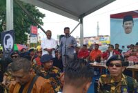 Pasangan Calon Gubernur Kepri Muhammad Rudi-Aunur Rafiq launching Kampaye perdana di Posko pemenangan di Sei Panas, Kota Batam Provinsi Kepri dan dihadiri seluruh partai pendukung dan juga anggota DPRD Kepri dan Kota Batam, Sabtu (28/9/2024). Matapedia6.com/Luci