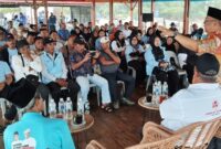 Paslon Wakil Gubernur Kepri, Nyanyang silaturahmi bersama masyarakat di pulau Belakang Padang Batam, Sabtu (28/9/2024) Matapedia6.com/Agus