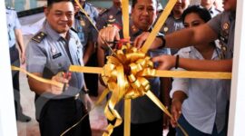 Kanwil Kemenkumham Kepri potong pita Vihara di Rutan Tanjungpinang, Selasa (29/10). Foto:Istimewa