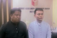 Ketua Bawaslu Batam, Antonius Itoloha Gaho dan Koordinator Divisi Pencegahan, Partisipasi, dan Humas (P2H) Bawaslu Kota Batam, Zainal Abidin. Matapedia6.com/Luci