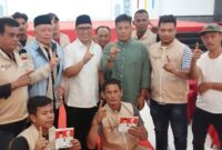 Deklarasi dukungan untuk pasangan calon Gubernur dan wakil Gubernur nomor urut 1 Ansar Ahmad - Nyanyang Haris Pratamura, di di Golden Prawn, Bengkong, Minggu (6/9/2024). Matapedia6.com/Dok Agus