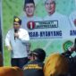 Nyanyang Haris Pratamura calon wakil Gubernur Provinsi Kepri saat memberikan sepatah kata dihadapan Lembaga Laskar Melayu Bersatu (LLMB), Kamis (10/10/2024). Matapedia6.com/ Luci
