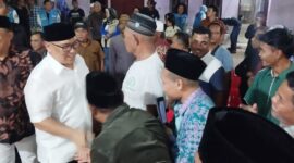 Calon wakil Gubernur Kepri nomor urut 1 Nyanyang Haris Pratamura kampanye dialogis di kampung Belian Kota Batam, Rabu (16/10/2024). Matapedia6.com/ Rega