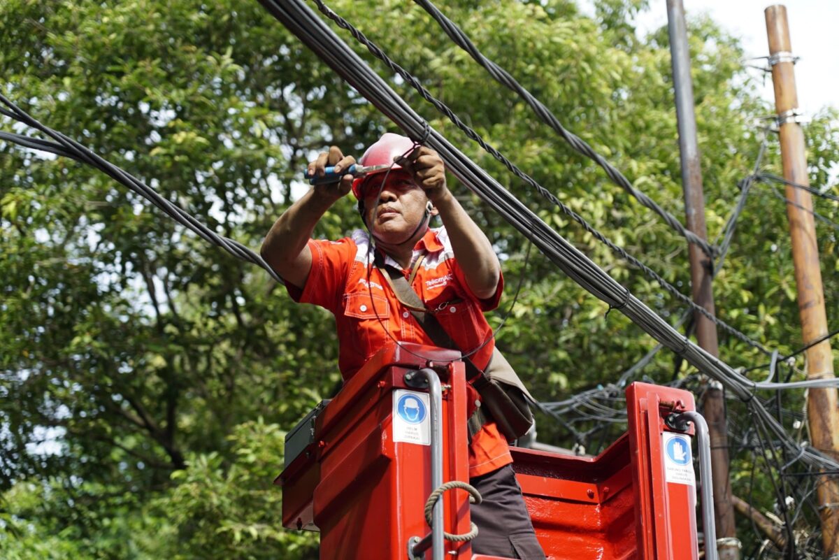 Petugas Telkom saat pelantikan presiden. Foto:Istimewa