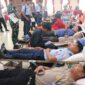 Peserta saat mengikuti donor darah di Mapolda Kepri dalam rangka HUT HUMAS Polri ke-73, bertempat di Gedung Lancang Kuning Nongsa, Selasa (29/10/2024). Matapedia6.com / Dok Humas Polda