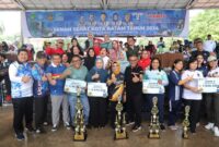 Senam sehat seluruh pegawai Pemko Batam, Jumat (27/11). Foto:Diskominfo