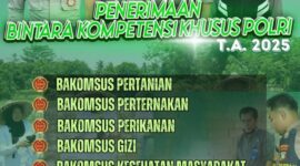Selebaran Informasi pembukaan pendaftaran Bintara khusus  Polri 2025. Matapedia6.com/ Dok Humas Polda