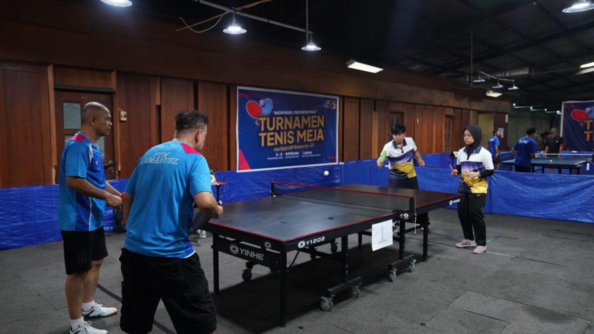 Tenis meja pegawai BP Batam. Foto:Dok/Humas