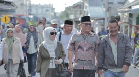 Calon Wakil Gubernur Kepri nomor urut satu, Nyanyang Haris Pratamura saat kampanye keliling di Kabupaten Karimun, Kamis (7/11/2024). Matapedia6.com/Dok Gunawan
