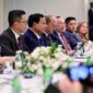 Presiden Republik  Indonesia Prabowo Subianto hadiri pertemuan strategis dengan anggota The United States – Indonesia Society (USINDO) di Ruang Dumbarton, Hotel Four Seasons, Washington DC, Senin (11/11/2024)