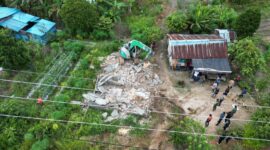 Rumah warga Rempang dibongkar. Foto:Dok/Humas BP Batam