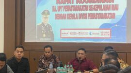 Kepala Divisi Pemasyarakatan (Kadivpas) Provinsi Kepulauan Riau, Dannie Firmansyah, memimpin rapat koordinasi bersama seluruh Kepala Unit Pelaksana Teknis (UPT) pemasyarakatan se-Kepri, Kamis (21/11/2024). Matapedia6.com/Dok Lapas