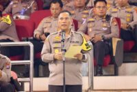 Wakapolda Kepri Brigjen Pol Asep Syafrudin saat memberikan sambutan dalam kegiatan bimtek pelaksanaan pemilu di Temanggung Abdul Zamal, Kota Batam, Rabu (20/11/2024). Natapedia6.com/ Dok Humas Polda