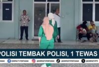 Screenshot tayangan salah satu televisi yang menginformasikan anggota polisi tewas di Solok Selatan, Jumat (22/11/2024). Matapedia6.com/ Istimewa