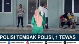 Screenshot tayangan salah satu televisi yang menginformasikan anggota polisi tewas di Solok Selatan, Jumat (22/11/2024). Matapedia6.com/ Istimewa