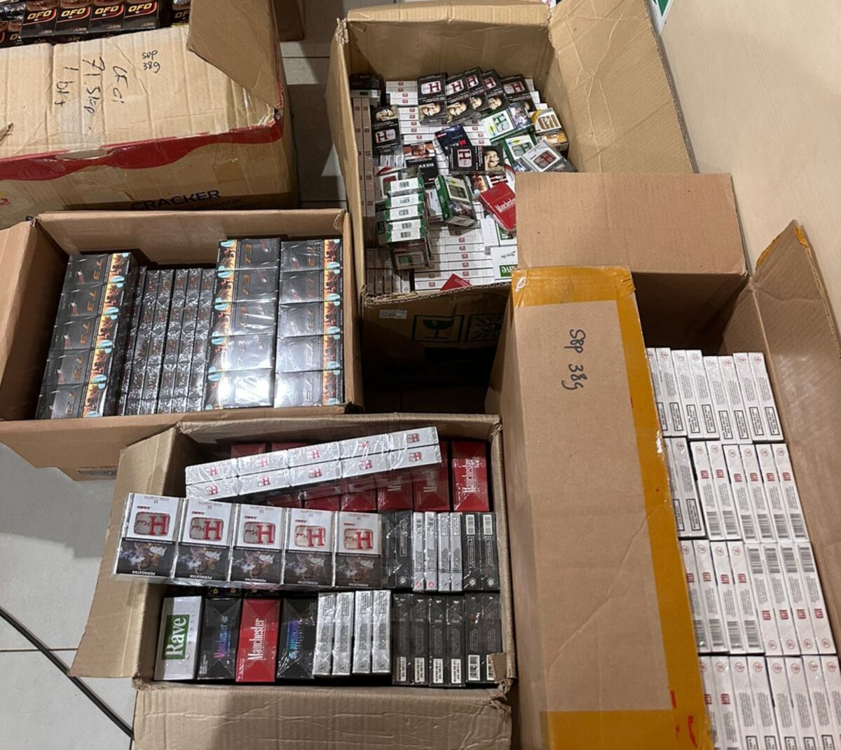 Ribuan batang rokok ilegal disita Bea Cukai Batam. Foto:Dok/Istimewa