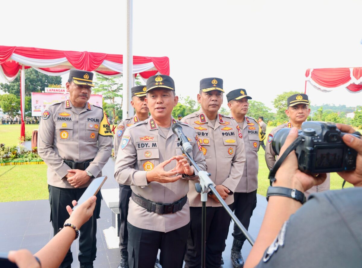 Kakorbinmas Baharkam Polri, Irjen Pol Edy Murbowo saat memberikan keterangan usai apel polisi RW di Mapolda Kepri, Rabu (4/12/2024). Matapedia6.com/ Dok Humas Polda