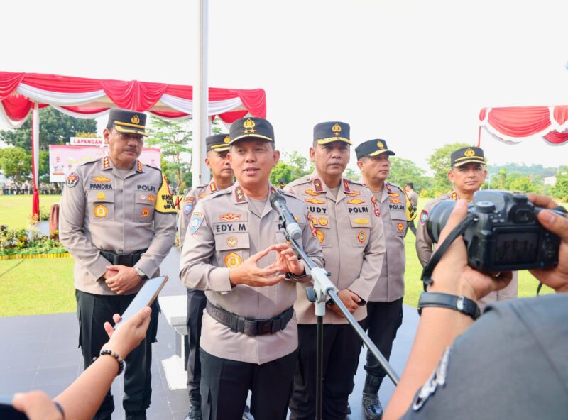 Kakorbinmas Baharkam Polri, Irjen Pol Edy Murbowo saat memberikan keterangan usai apel polisi RW di Mapolda Kepri, Rabu (4/12/2024). Matapedia6.com/ Dok Humas Polda