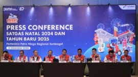 Pertamina menggelar konferensi pers pastikan pasokan BBM dan LPG lancar Natal dan tahun baru, Jumat (13/12). Foto:Istimewa/matapedia