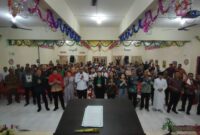 Pegawai Lapas Kelas IIA Batam bersama Warga Binaan Pemasyarakatan serta tamu undangan rayakan Natal bersama, Jumat (14/12/2024). Matapedia6.com/ Dok Lapas Batam