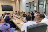 Pastikan Arus mudik Natal dan tahun baru berjalan lancar. Polresta Barelang gelar rapat Koordinasi bersama stake Holder yang lain di Kantor ASDP Punggur, Jumat (14/12/2024). Matapedia6.com/ Dok Humas Polresta