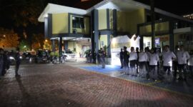 Imigrasi Batam menggelar apel kesiapan dalam sambut Nataru, Selasa (17/12). Foto:Dok/Ist