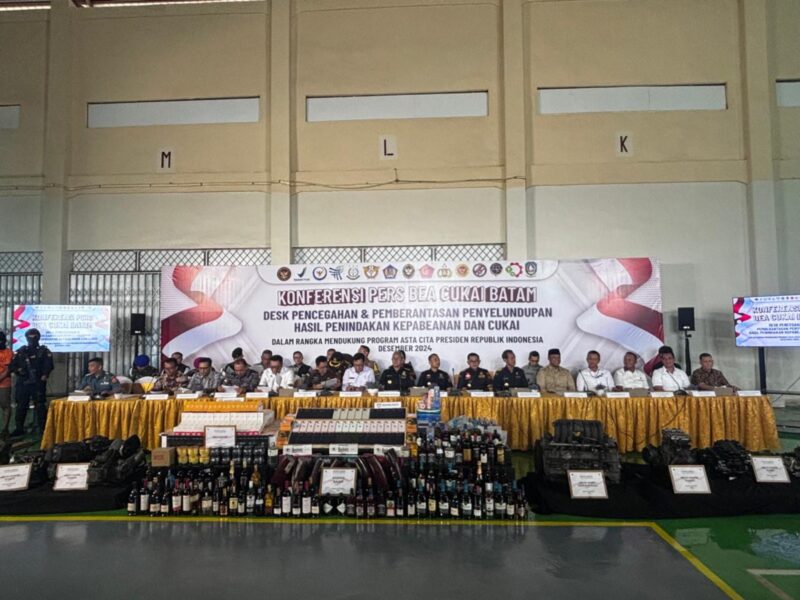 Bea Cukai Batam rilis pencapaian sepanjang 2024, Kamis (19/12). Foto:Iwan/matapedia
