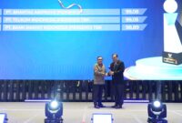 *Keterangan Foto:*
VP Corporate Communication Telkom Andri Herawan Sasoko saat menerima penghargaan sebagai Peringkat Kedua Badan Publik Kualifikasi “Informatif” dalam kategori Badan Usaha Milik Negara (BUMN) pada acara Malam Anugerah Keterbukaan Informasi Publik Tahun 2024 yang digelar oleh Komisi Informasi Pusat (KIP) di Ballroom Hotel Movenpick, Jakarta Pusat, Selasa (17/12). Foto:Telkom