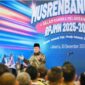 Presiden Prabowo Subianto memberikan pengarahan dalam acara Musyawarah Perencanaan Pembangunan Nasional (Musrenbangnas) Rencana Pembangunan Jangka Menengah Nasional (RPJMN) 2025-2029 di Ruang Rapat Djunaedi Hadisumarto, Kantor Kementerian Perencanaan Pembangunan Nasional/Bappenas,Senin, (30/12/2024), Matapedia6.com/ BPMI Setpres