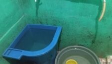 Kondisi air mati total di rumah warga Sagulung, Senin (2/12). Foto:matapedia