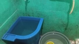 Kondisi air mati total di rumah warga Sagulung, Senin (2/12). Foto:matapedia