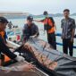 Tim SAR gabungan mengevakuasi korban kapal speedboat terbalik akibat dihantam gelombang di Perairan Moro Karimun, Kamis (12/12). Foto:Dok/Humas