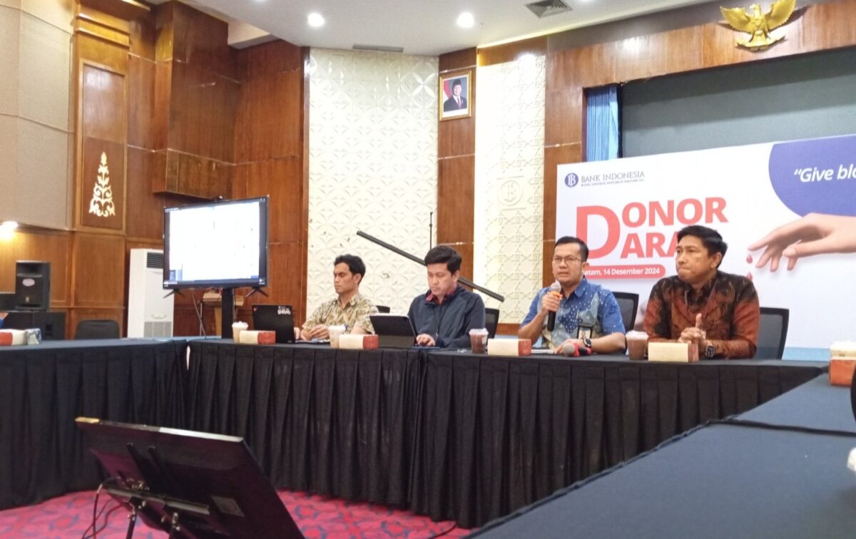 Bank Indonesia Perwakilan Kepri konferensi pers terkait penukaran uang logam, Jumat (13/12). Foto:Rega/matapedia