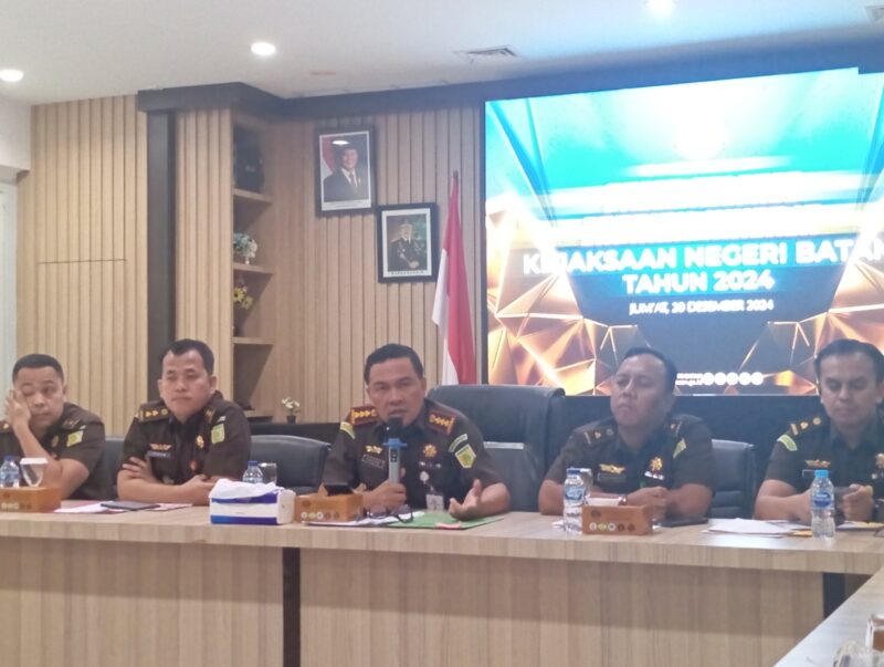 Capaian kinerja Kejaksaan Negeri Batam dalam akhir tahun pada Jumat (20/12). Foto:Rega/matapedia