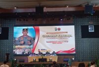 Kapolda Kepri Irjen Pol Yan Fitri Halimansyah dalam rilis akhir tahun 2024 di Hotel Aston, Senin (30/12/2024). Foto:rega/matapedia