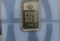 Penampakan emas Antam. Foto:Istimewa/matapedia