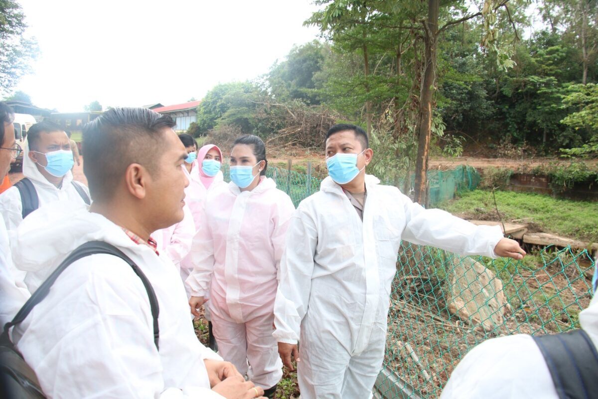 Kapolresta Barelang Kombes Pol Heri ertus Ompusunggu saat meninjau kondisi penangkaran buaya di Pulau Bulan, Kecamatan Bulang, pada Jumat (24/1/2025). Matapedia6.com/ Dok Polresta