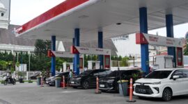 Salah satu SPBU wilayah Sumbagut. Foto:Dok/Pertamina