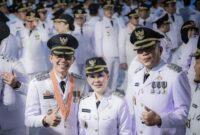 Wali Kota dan Wakil Wali Kota Batam saat pelantikan di Istana, Kamis (20/2). Foto:Dok/Media Center