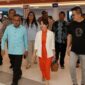 Li Claudia Chandra tiba di Bandara Hang Nadim pada Minggu (23/2). Foto:Diskominfo