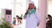 Ustaz Das'ad Latif saat memberikan ceramah di acara Tabligh Akbar Peringatan Isra Mikraj Nabi Muhammad SAW 1446 H/2025 M di Gedung Daerah Provinsi Kepulauan Riau (Kepri) pada Selasa (4/2/2025). Matapedia6.com/Diskominfo