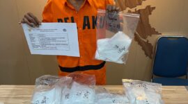 AH pria asal Aceh yang nekat menjadi kurir sabu, ditangkap Bea cukai saat hendak berangkat dari Batam tujuan Jakarta lewat Bandara Internasional Hang Nadim Batam beberapa waktu lalu. Matapedia6.com/ Dok Bea Cukai.