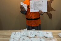 SE buruh tani asal Lombok yang ditangkap Bea Cukai di Bandara Hang Nadim Batam, saat membawa narkotika jenis sabu ke Lombok beberapa waktu lalu. Matapedia6.com/ Dok Bea Cukai.