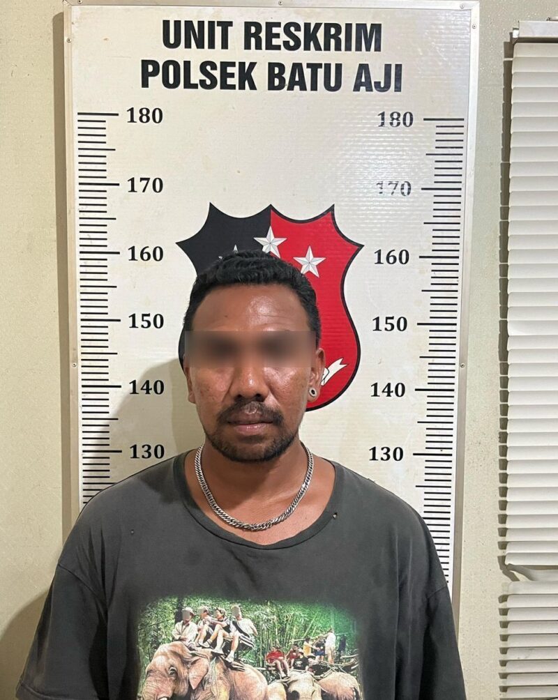 Pelaku pengeroyokan diamankan Polsek Batu Aji. Foto:Dok/Polsek