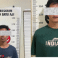 Dua tersangka pencuri motor diamankan Polsek Batu Aji beberapa hari lalu. Foto:Dok/Polsek