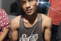 Jefri Siburian yang lompat dari jembatan satu Barelang saat berada di pos pengaman Ditpam BP Batam, Selasa (18/3/2025). Matapedia6.com/ Dok Polsek Sagulung